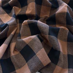 Big Scale Yarn Dyed Gingham Cotton - Nutmeg