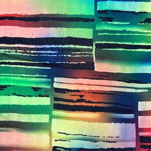 Lace: Digital Printed Mesh - Lizard Green