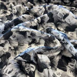 Clearance: Lily Shades Printed Viscose - Black