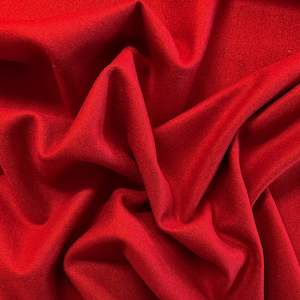 Wool Viscose Melton Coating - Red