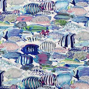 Printed Canvas: Printed Canvas - Blue Fish