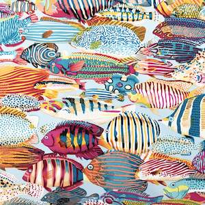 Printed Canvas - Pink Fish