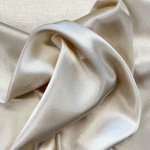 Drapey Crepe: Crepe Back Satin - Creame