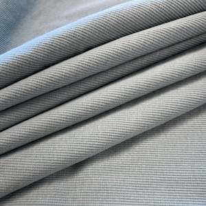 Matching Brushed Sweatshirt Knit Ribbing: Cotton Elastane 2x2 Ribbing - Duck Egg