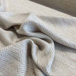 Coating: Herringbone Tweed Wool Blend Deadstock - Beige