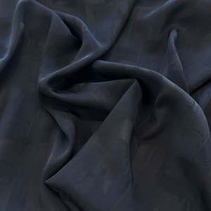 Rayon: Abstract Jacquard Satin - Black