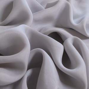 Sandwashed Cupro Satin Deadstock - Silver