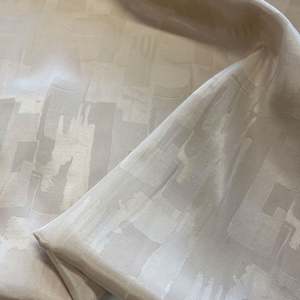Abstract Jacquard Satin - Sand
