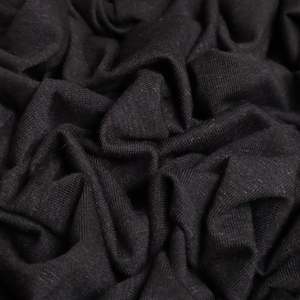 Rayon Linen Spandex Slub Knit - Black