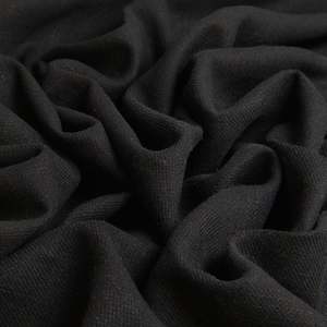 Midweight Pre-Washed Linen Cotton 250gsm - Black