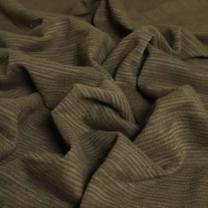 Linen Cotton Self Stripe Knit - Olive