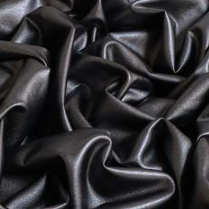 PU Coated Stretch Knit – Charcoal