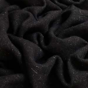 Fabric Wool: Wool Coating Deadstock - Bam Bam Black