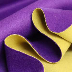 Madame Double-Sided 100% Wool Coating - Purple & Chartreuse