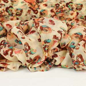 Coney PETIT Silk Yoryu Print Designer End – Abstract Floral Petit