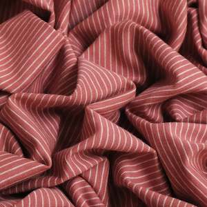 Cotton Spandex Pinstripe Knit - Rose