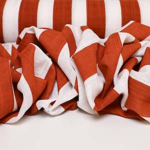 Striped: Cotton Rayon Printed Stripe - Rust