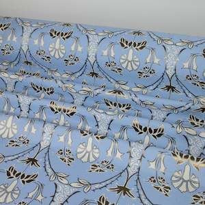 Viscose: Viscose Luxe Jacquard Gala Designer End- Wedgewood