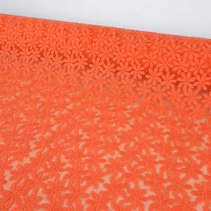 Polyester: Embroidered Lace Organza Designer End – Neci Tangerine