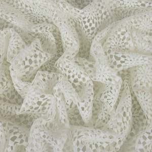 Geo Embroidered Lace Designer End – Madison White