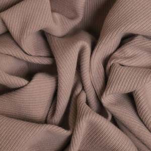 250gsm Cotton Spandex Rib Knit- Mushroom (Last Chance)