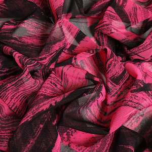 Printed Mesh Deadstock - Fuchsia