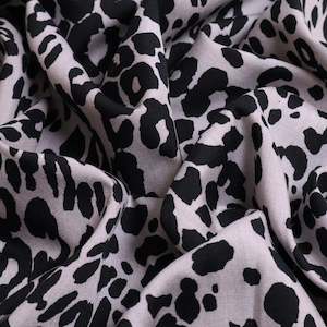 Rayon: Panthera Rayon Print Deadstock - Grey