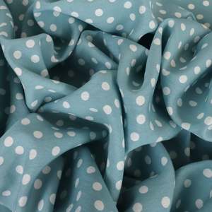 Viscose Polka Dot Print - Dotty Sea