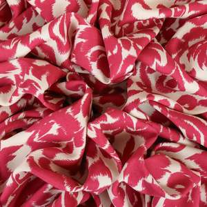 Rayon Challis Print Deadstock - Baroque Fuchsia