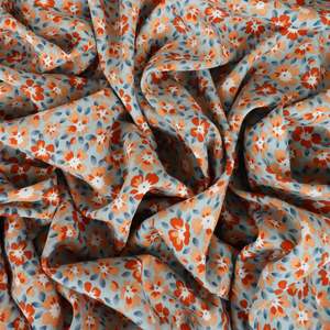 Rayon Challis Print Deadstock - Blue Jewel