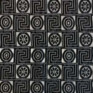 Nylon: Contrast Mosaic Lace Deadstock - Black