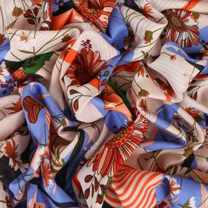 Deadstock: Rayon Challis Print Deadstock - Insignia