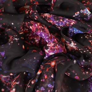 Silk Printed Chiffon Deadstock - Cordero Pink