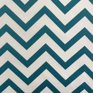 All Fabric: Printed Canvas - Turquoise Chevron
