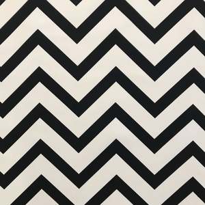 Printed Canvas - Black Chevron