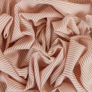 All Fabric: Harrow Rayon Viscose Pinstripe Shirting - Blush