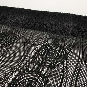 Selma Circular Medallion Design Lace - Black