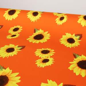 Fabric Cotton: Cotton Rayon Sateen Print - Esplanade Sunflowers