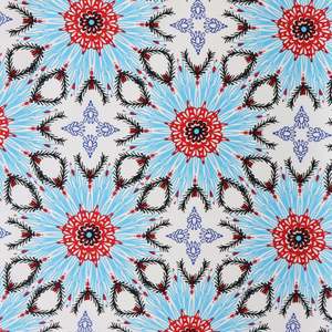 Fabric Cotton: Stretch Cotton Sateen Print - Myrtle Blue