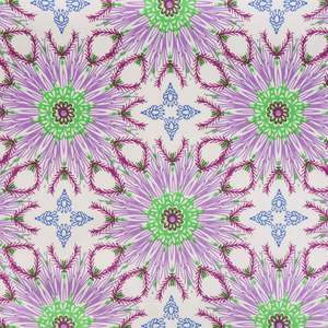 Stretch Cotton Sateen Print - Myrtle Lilac