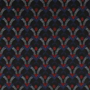 Textured Polyester Crepe Print - Morse Code