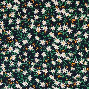 Rayon Challis Print Deadstock - Crazy Daisy