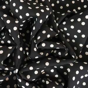 Viscose Polka Dot Print - Dotty Black