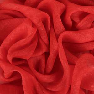 Lightweight Silk Linen Slub Print Deadstock - Mandarin