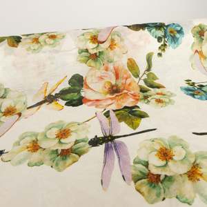 Lightweight Silk Linen Slub Print Deadstock - Callanthe