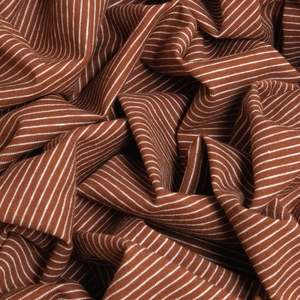 Cotton Spandex Pinstripe Knit - Cognac