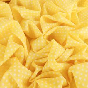 Lightweight Silk Cotton Print Deadstock - Spotty Canary