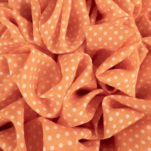 Lightweight Silk Cotton Print Deadstock - Spotty Apricot