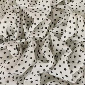 Lightweight Silk Cotton Print Deadstock - Spotty White