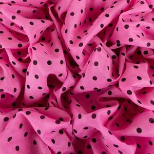 Lightweight Silk Cotton Print Deadstock - Spotty Pink